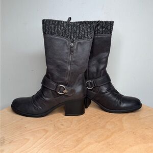 Baretraps Womens Wylla Casual Round Toe Mid-Calf Dark Grey Boots Size 8.5